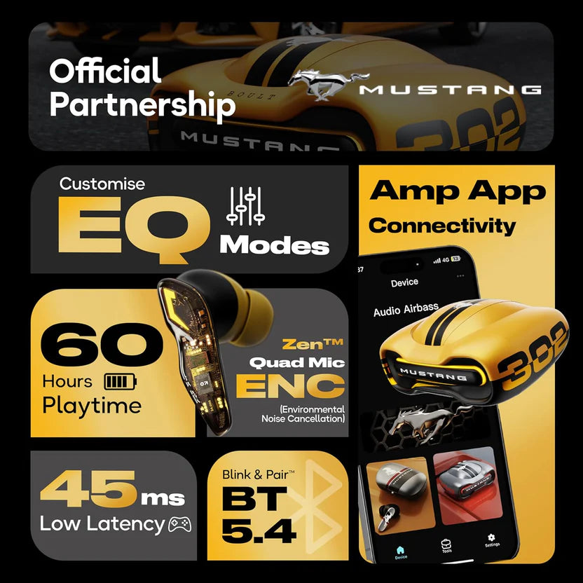 TORQ WIRELESS EARBUDS (YELLOW) thumbnail 3